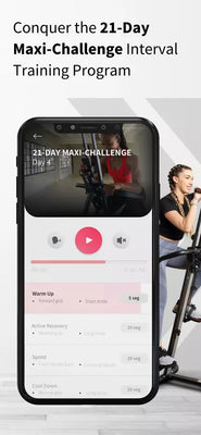 MaxiClimber Fitness App - 21-Day Maxi-Challenge screen