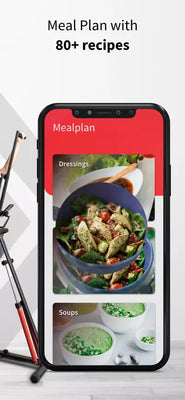 MaxiClimber Fitness App - Meal Plan screen